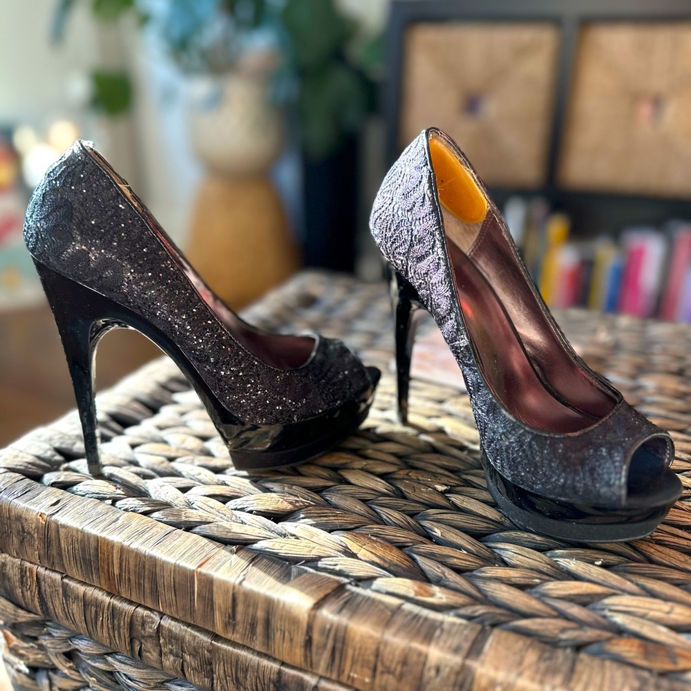 Bakers- Dressy Black Lace Pumps